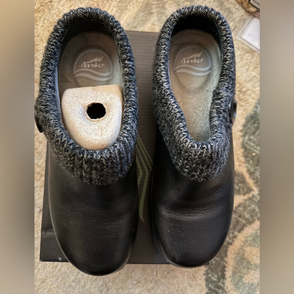 Dansko Kenzie Milled Leather Shoes - Black